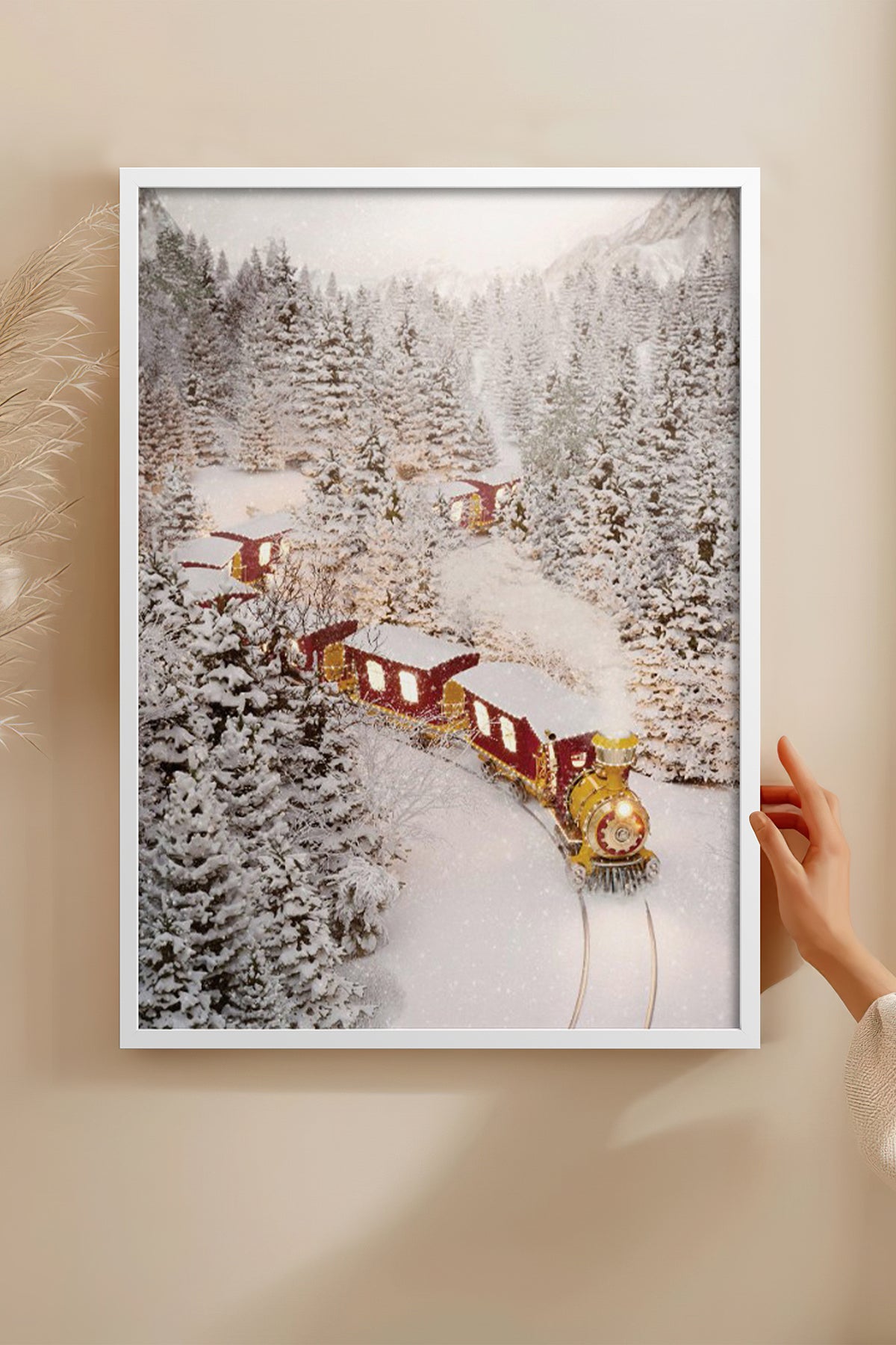 HOMEPACK Ahşap Çerçeveli Tablo Çerçeveli Poster Sanatsal Modern Duvar Dekoru BEK-8161