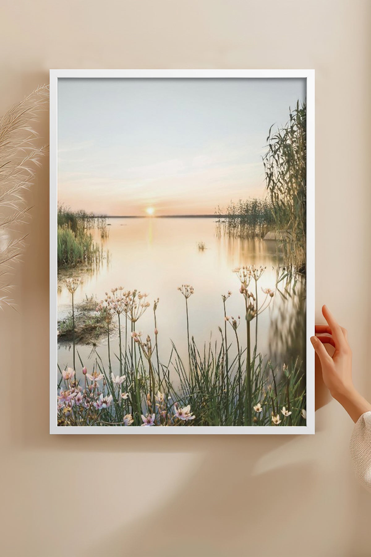 HOMEPACK Ahşap Çerçeveli Tablo Çerçeveli Poster Sanatsal Modern Duvar Dekoru BEK-8162