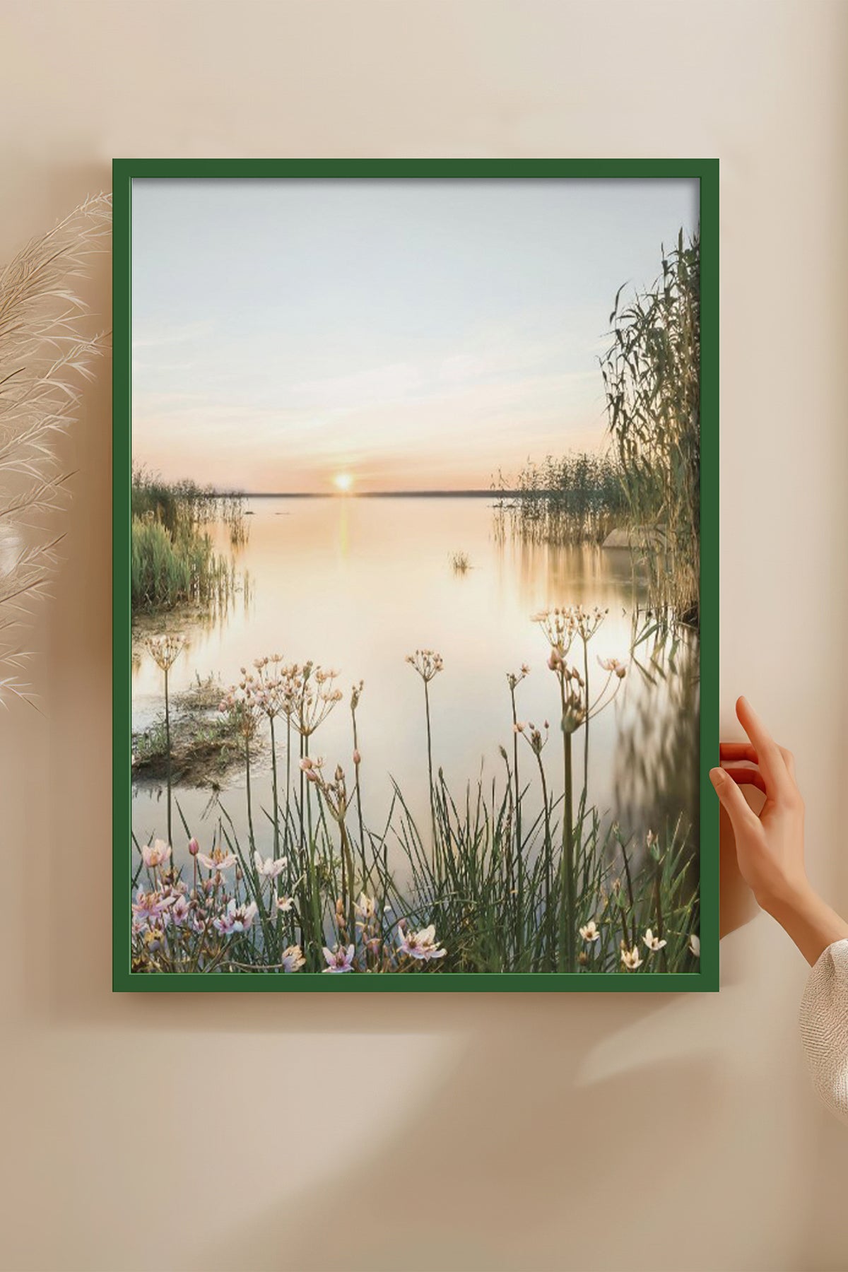 HOMEPACK Ahşap Çerçeveli Tablo Çerçeveli Poster Sanatsal Modern Duvar Dekoru BEK-8162