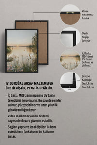 HOMEPACK Ahşap Çerçeveli Tablo Çerçeveli Poster Sanatsal Modern Duvar Dekoru BEK-8162