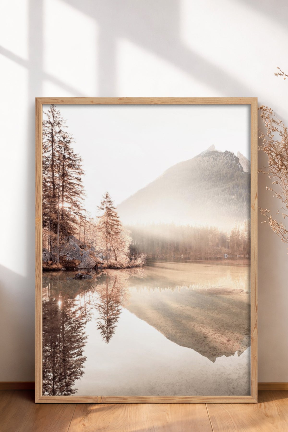 HOMEPACK Ahşap Çerçeveli Tablo Çerçeveli Poster Sanatsal Modern Duvar Dekoru BEK-8163