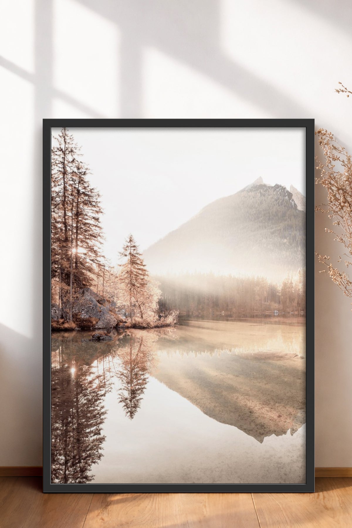 HOMEPACK Ahşap Çerçeveli Tablo Çerçeveli Poster Sanatsal Modern Duvar Dekoru BEK-8163