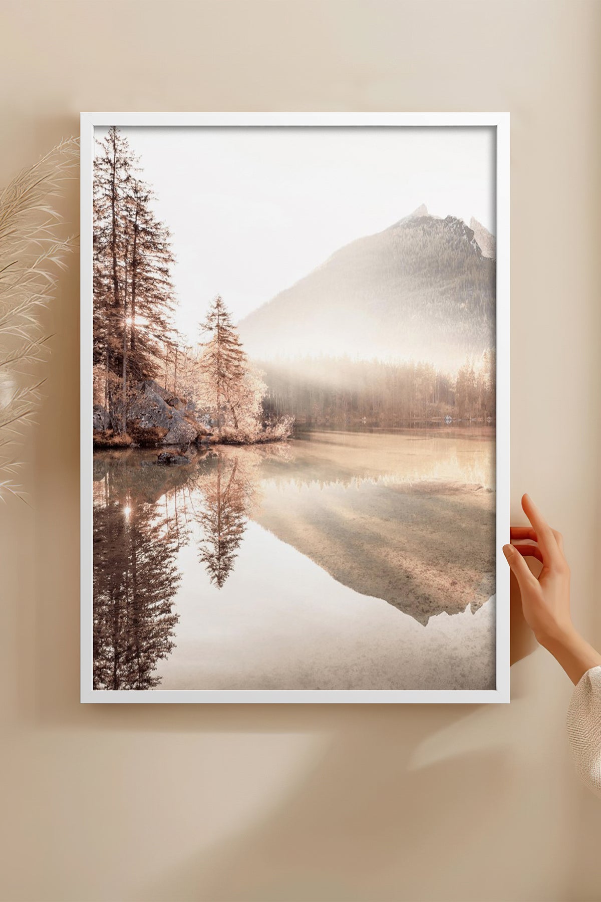 HOMEPACK Ahşap Çerçeveli Tablo Çerçeveli Poster Sanatsal Modern Duvar Dekoru BEK-8163