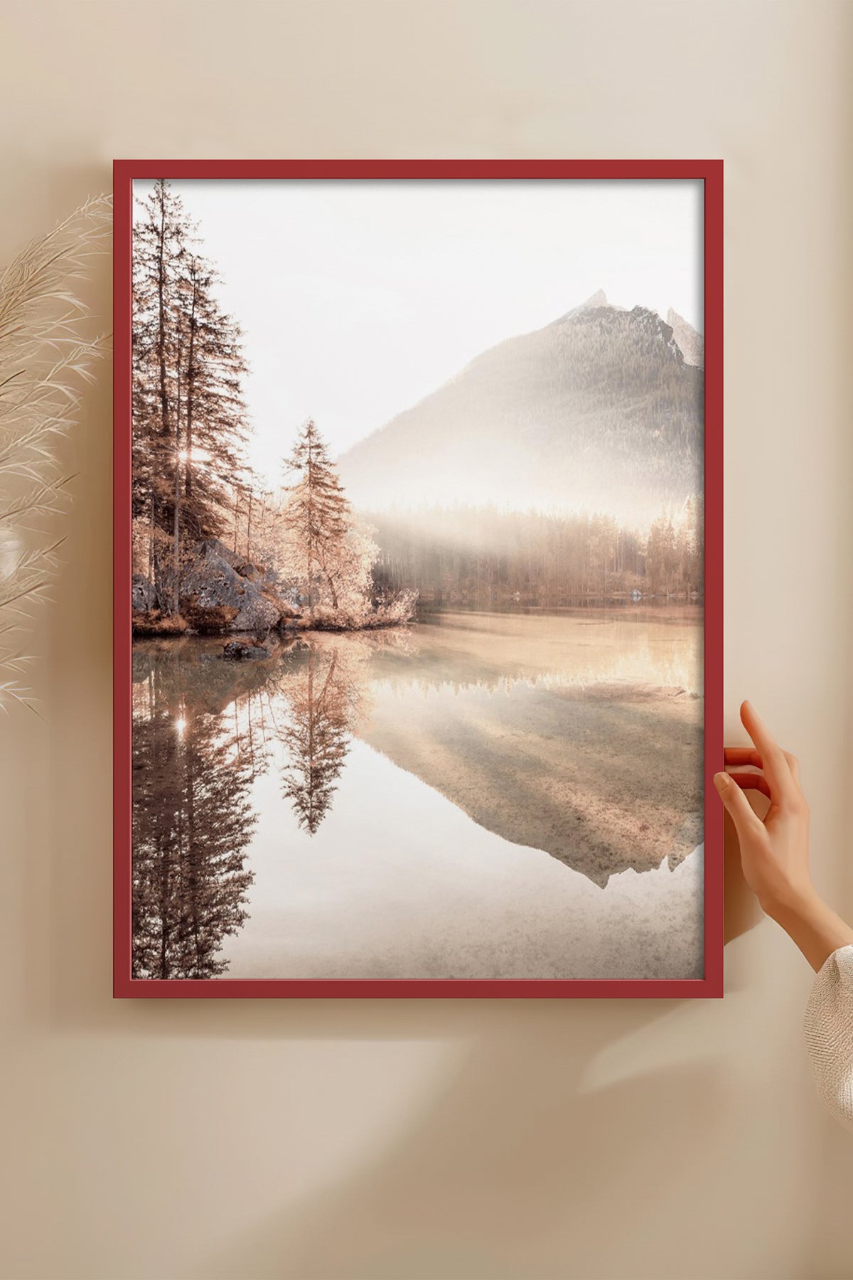 HOMEPACK Ahşap Çerçeveli Tablo Çerçeveli Poster Sanatsal Modern Duvar Dekoru BEK-8163