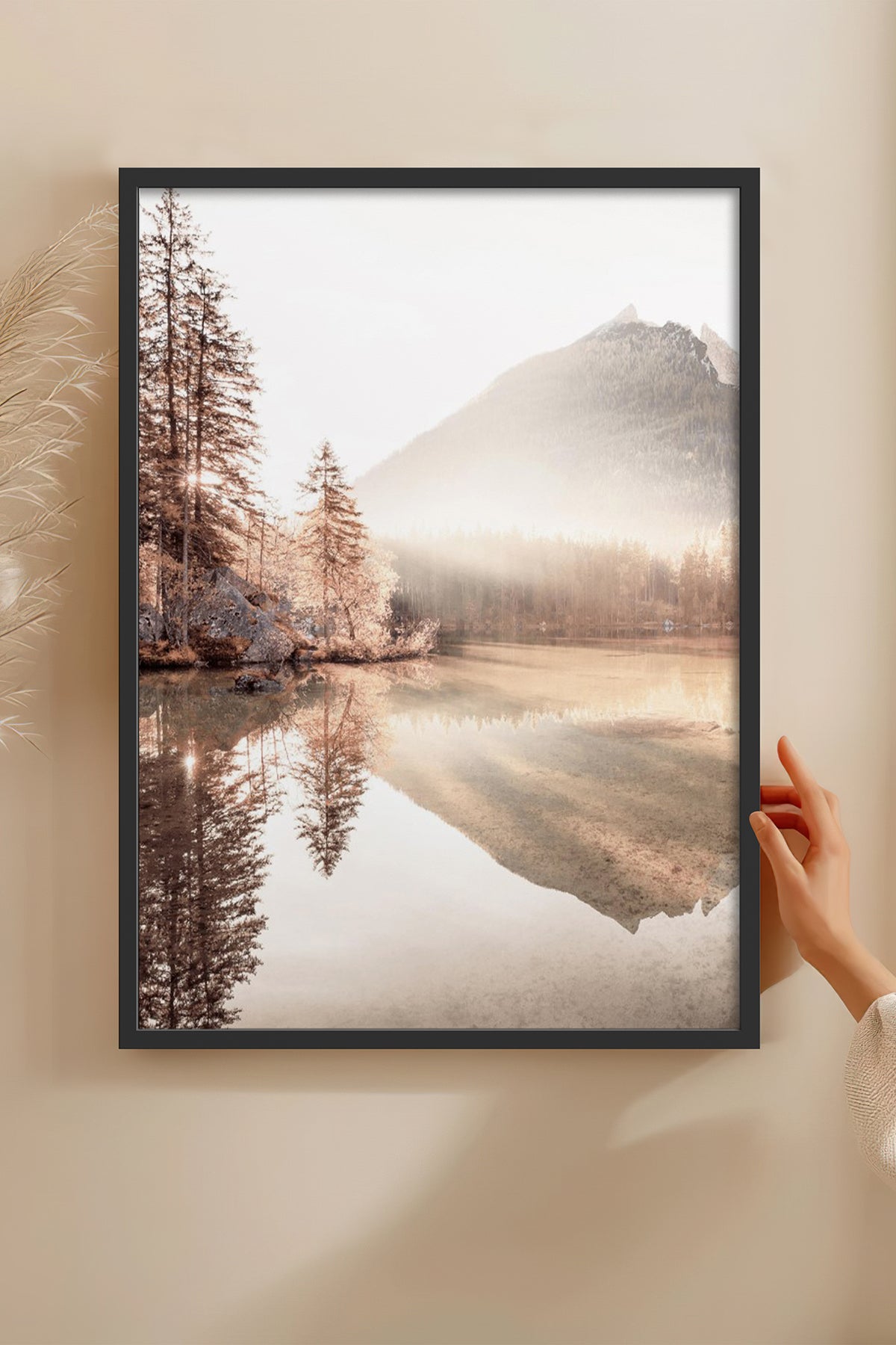 HOMEPACK Ahşap Çerçeveli Tablo Çerçeveli Poster Sanatsal Modern Duvar Dekoru BEK-8163