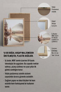 HOMEPACK Ahşap Çerçeveli Tablo Çerçeveli Poster Sanatsal Modern Duvar Dekoru BEK-8163