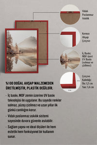 HOMEPACK Ahşap Çerçeveli Tablo Çerçeveli Poster Sanatsal Modern Duvar Dekoru BEK-8163