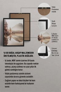 HOMEPACK Ahşap Çerçeveli Tablo Çerçeveli Poster Sanatsal Modern Duvar Dekoru BEK-8163