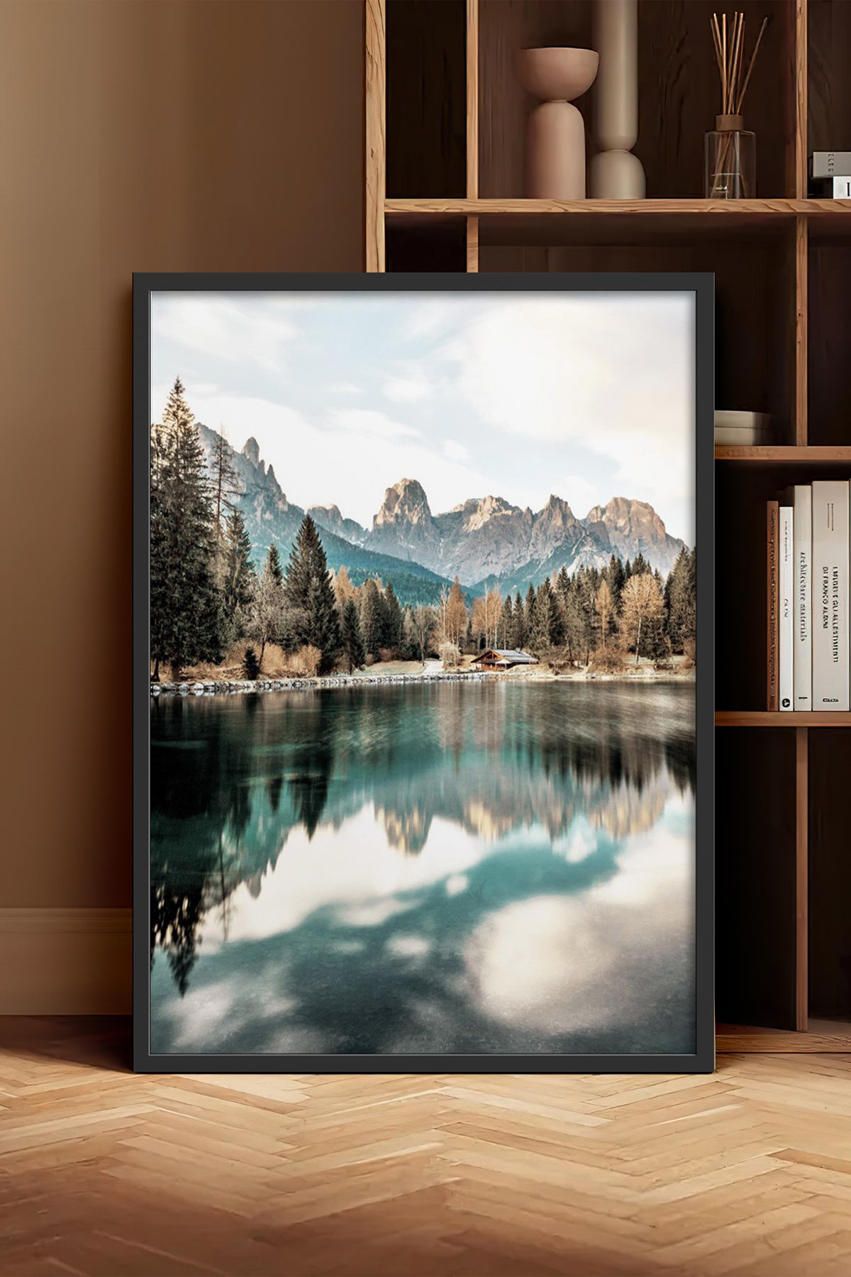 HOMEPACK Ahşap Çerçeveli Tablo Çerçeveli Poster Sanatsal Modern Duvar Dekoru BEK-8164