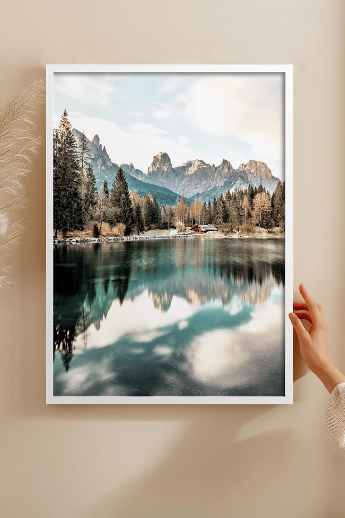 HOMEPACK Ahşap Çerçeveli Tablo Çerçeveli Poster Sanatsal Modern Duvar Dekoru BEK-8164