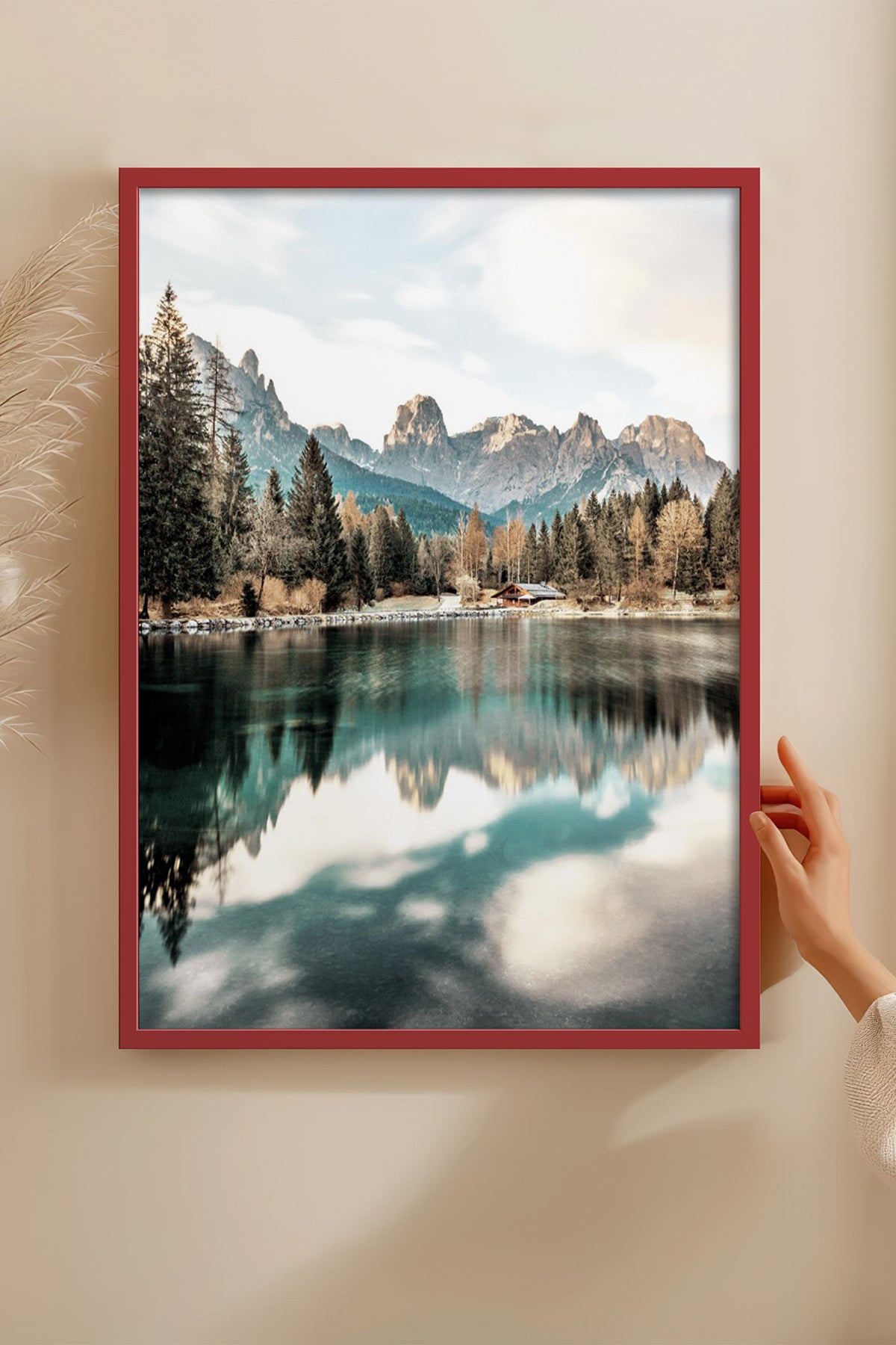 HOMEPACK Ahşap Çerçeveli Tablo Çerçeveli Poster Sanatsal Modern Duvar Dekoru BEK-8164