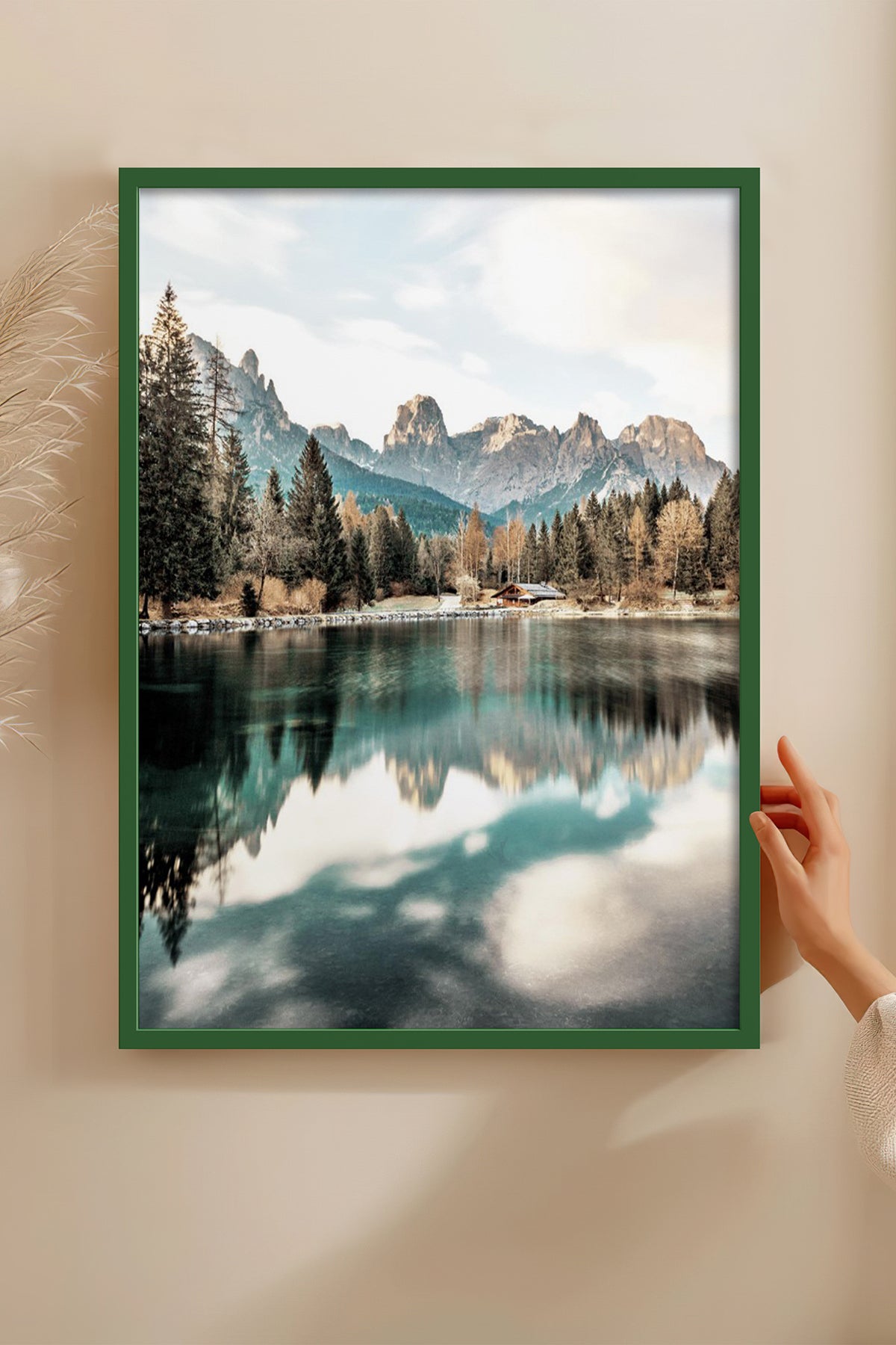 HOMEPACK Ahşap Çerçeveli Tablo Çerçeveli Poster Sanatsal Modern Duvar Dekoru BEK-8164