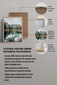 HOMEPACK Ahşap Çerçeveli Tablo Çerçeveli Poster Sanatsal Modern Duvar Dekoru BEK-8164