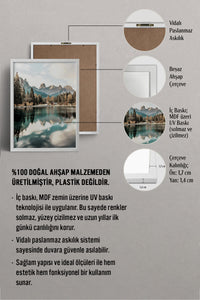 HOMEPACK Ahşap Çerçeveli Tablo Çerçeveli Poster Sanatsal Modern Duvar Dekoru BEK-8164