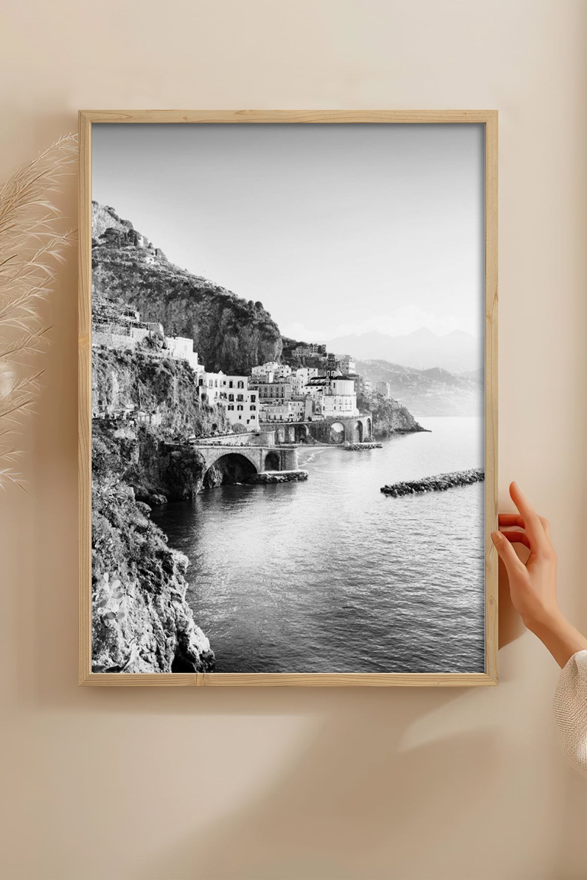 HOMEPACK Ahşap Çerçeveli Tablo Çerçeveli Poster Sanatsal Modern Duvar Dekoru BEK-8165