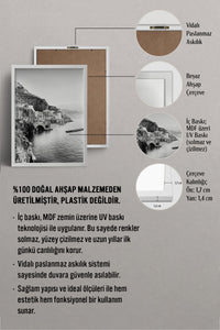 HOMEPACK Ahşap Çerçeveli Tablo Çerçeveli Poster Sanatsal Modern Duvar Dekoru BEK-8165