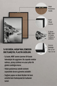 HOMEPACK Ahşap Çerçeveli Tablo Çerçeveli Poster Sanatsal Modern Duvar Dekoru BEK-8165