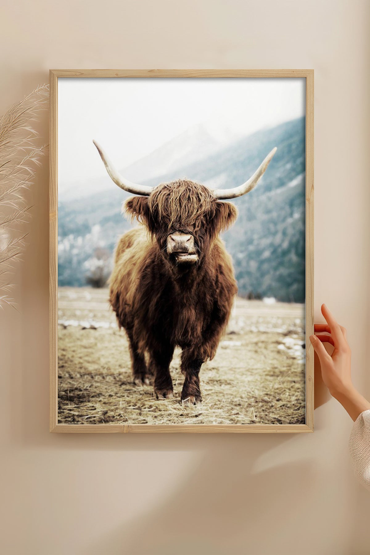 HOMEPACK Ahşap Çerçeveli Tablo Çerçeveli Poster Sanatsal Modern Duvar Dekoru BEK-8166