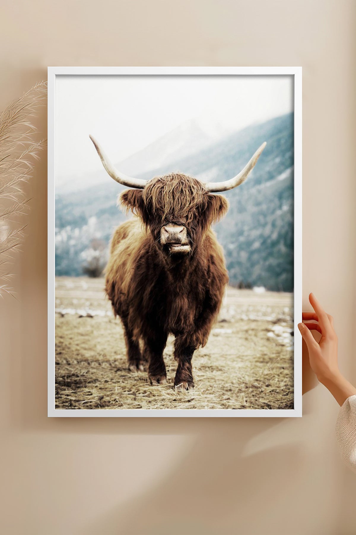 HOMEPACK Ahşap Çerçeveli Tablo Çerçeveli Poster Sanatsal Modern Duvar Dekoru BEK-8166