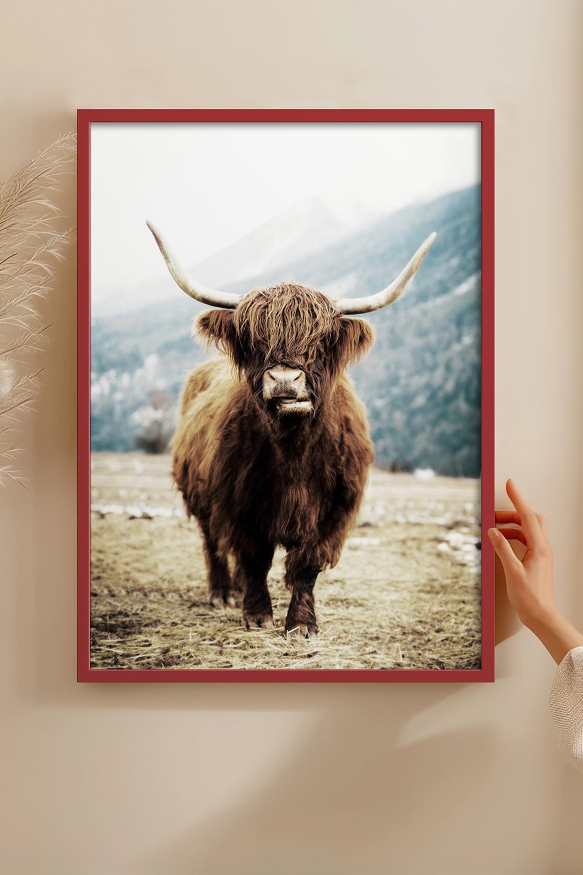 HOMEPACK Ahşap Çerçeveli Tablo Çerçeveli Poster Sanatsal Modern Duvar Dekoru BEK-8166