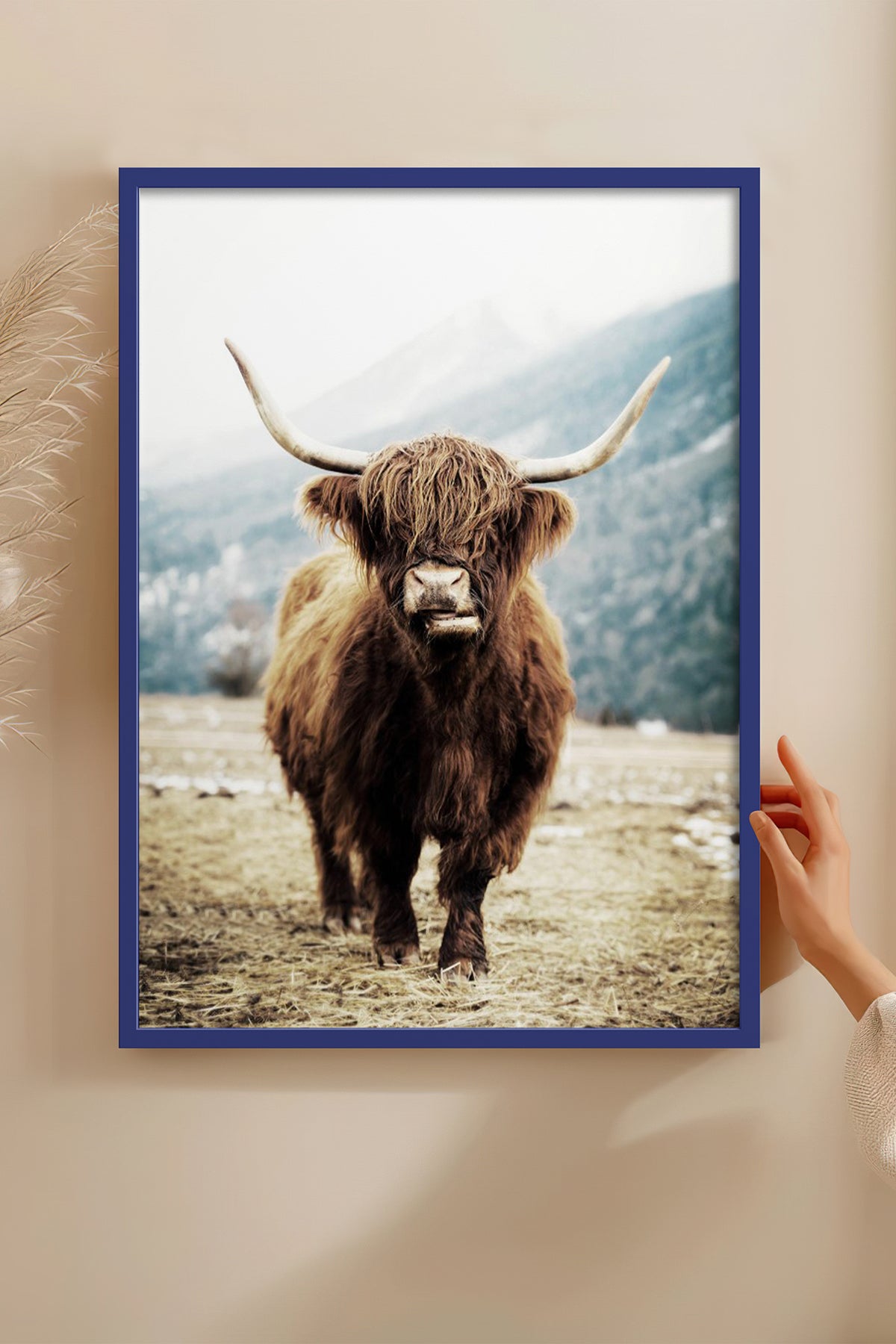 HOMEPACK Ahşap Çerçeveli Tablo Çerçeveli Poster Sanatsal Modern Duvar Dekoru BEK-8166