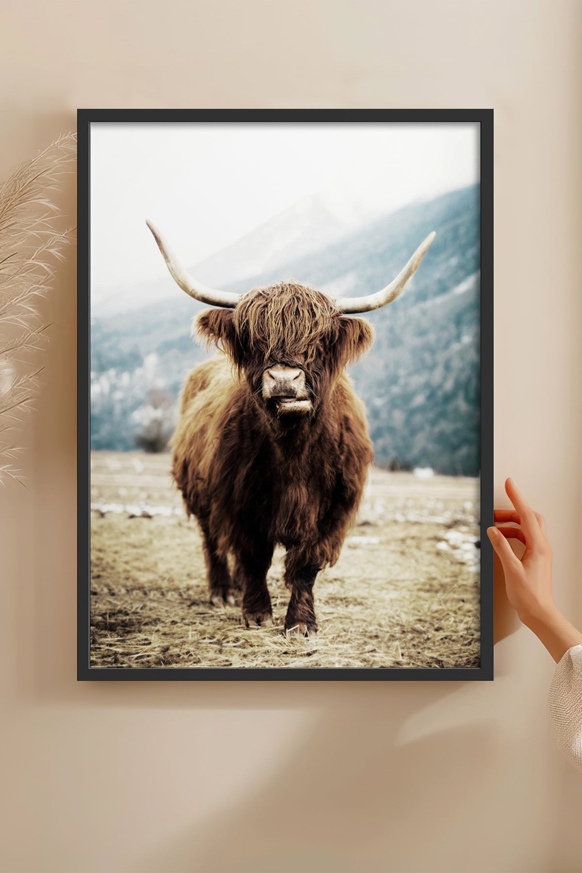 HOMEPACK Ahşap Çerçeveli Tablo Çerçeveli Poster Sanatsal Modern Duvar Dekoru BEK-8166