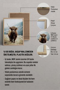HOMEPACK Ahşap Çerçeveli Tablo Çerçeveli Poster Sanatsal Modern Duvar Dekoru BEK-8166