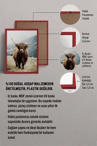 HOMEPACK Ahşap Çerçeveli Tablo Çerçeveli Poster Sanatsal Modern Duvar Dekoru BEK-8166