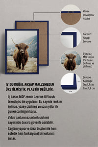 HOMEPACK Ahşap Çerçeveli Tablo Çerçeveli Poster Sanatsal Modern Duvar Dekoru BEK-8166