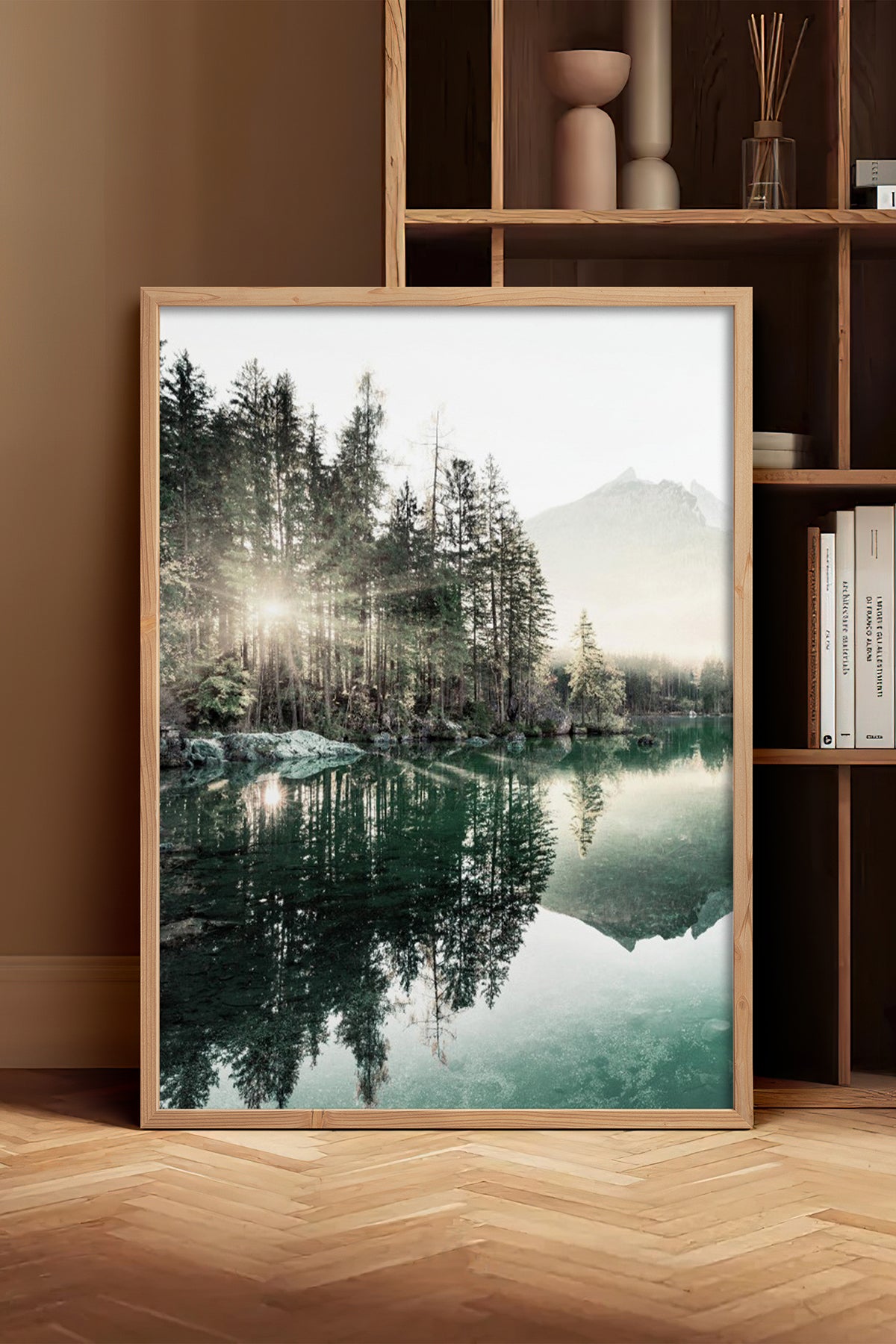 HOMEPACK Ahşap Çerçeveli Tablo Çerçeveli Poster Sanatsal Modern Duvar Dekoru BEK-8167