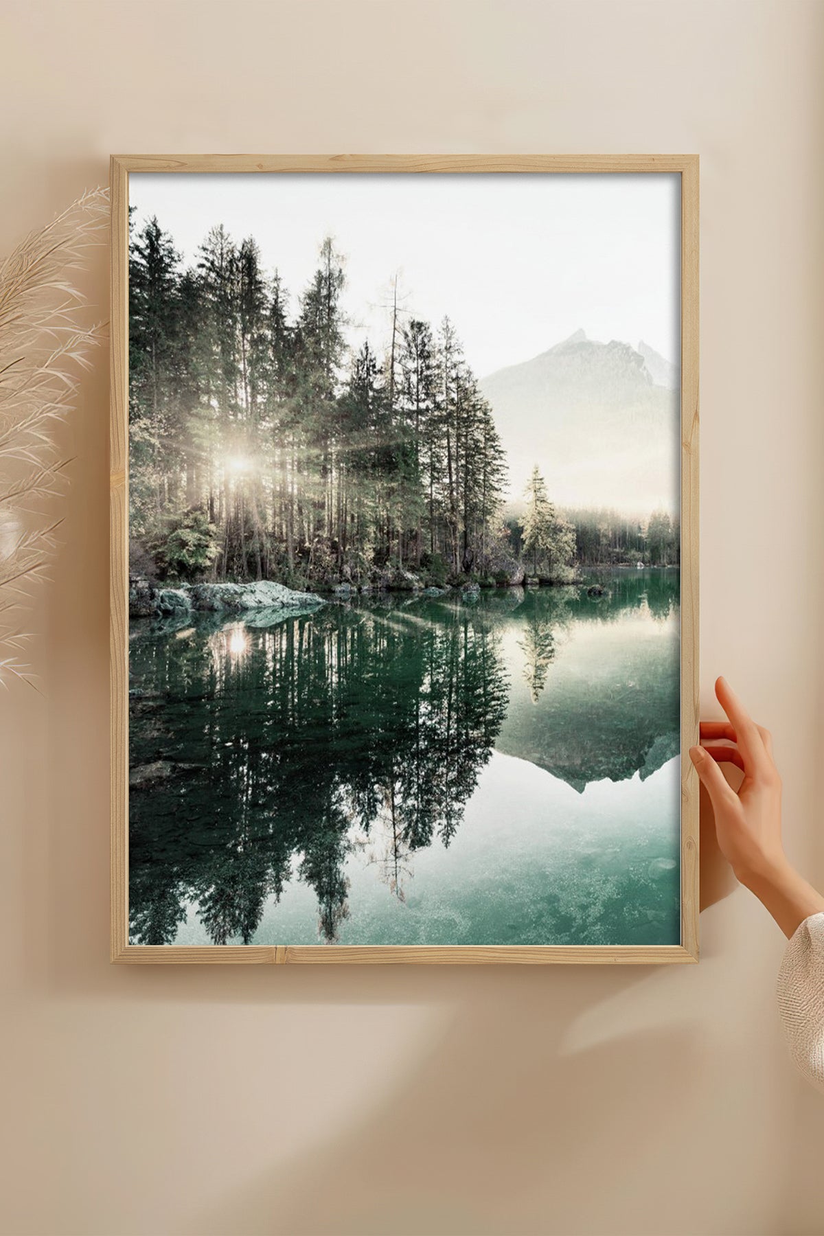 HOMEPACK Ahşap Çerçeveli Tablo Çerçeveli Poster Sanatsal Modern Duvar Dekoru BEK-8167