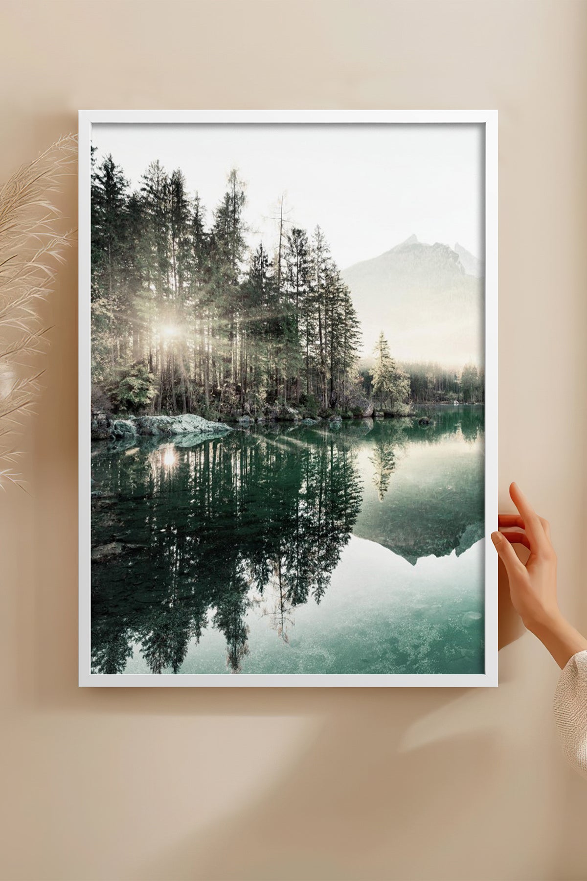 HOMEPACK Ahşap Çerçeveli Tablo Çerçeveli Poster Sanatsal Modern Duvar Dekoru BEK-8167