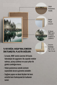 HOMEPACK Ahşap Çerçeveli Tablo Çerçeveli Poster Sanatsal Modern Duvar Dekoru BEK-8167