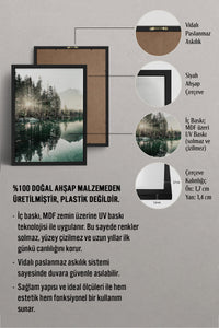 HOMEPACK Ahşap Çerçeveli Tablo Çerçeveli Poster Sanatsal Modern Duvar Dekoru BEK-8167