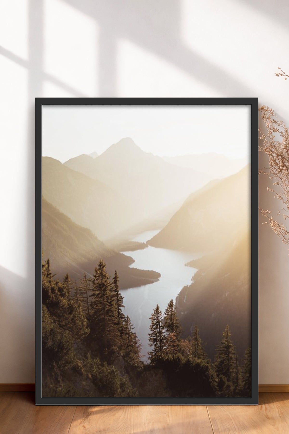 HOMEPACK Ahşap Çerçeveli Tablo Çerçeveli Poster Sanatsal Modern Duvar Dekoru BEK-8168