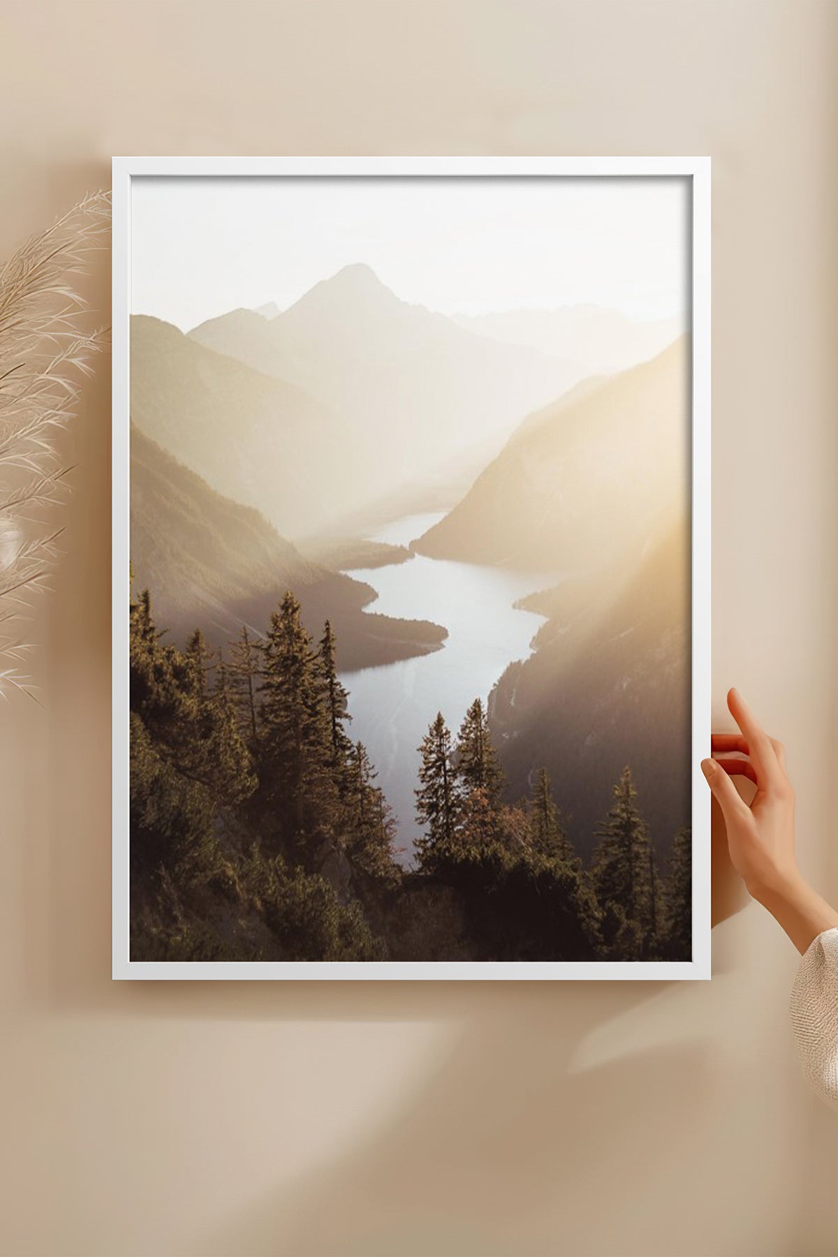 HOMEPACK Ahşap Çerçeveli Tablo Çerçeveli Poster Sanatsal Modern Duvar Dekoru BEK-8168