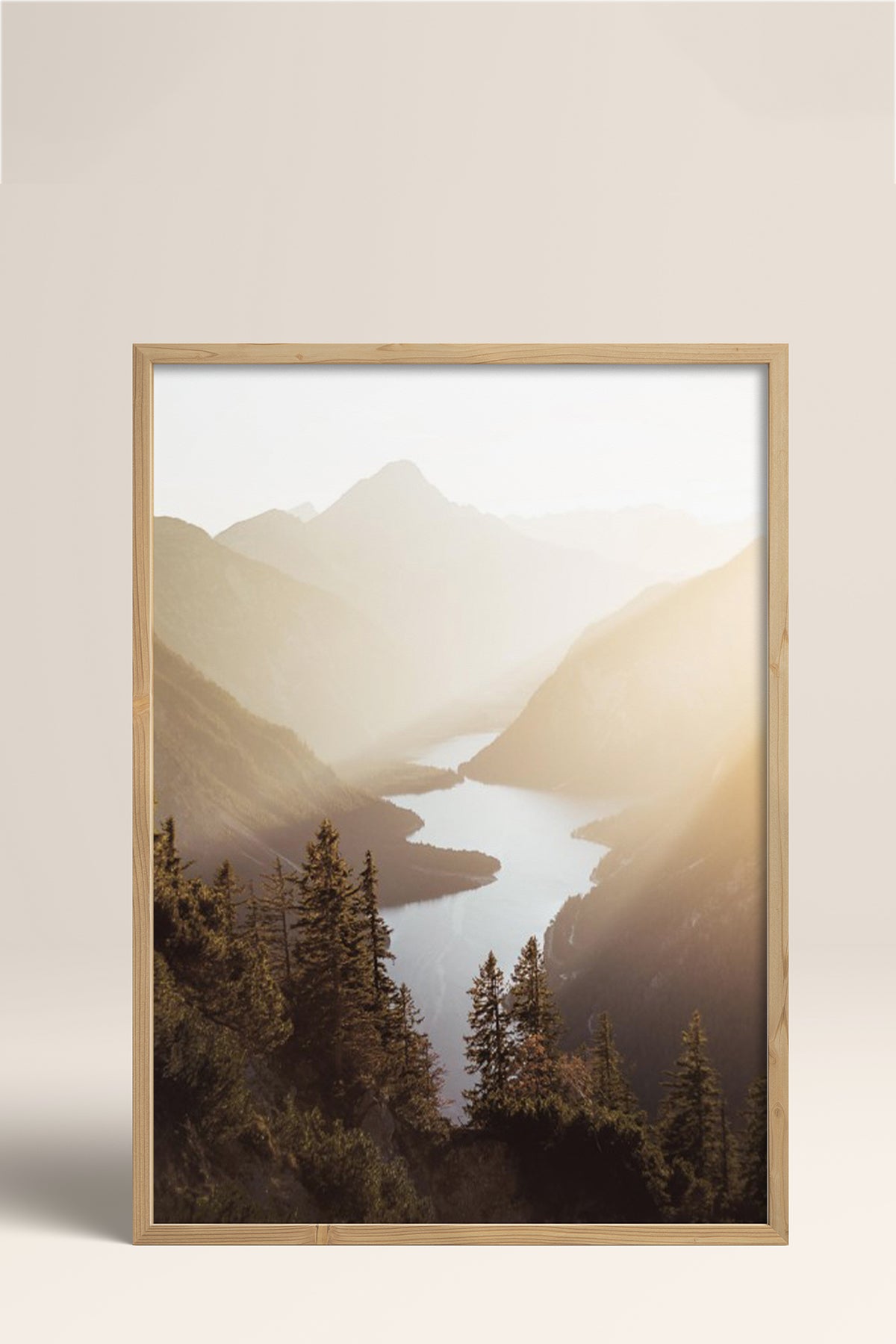 HOMEPACK Ahşap Çerçeveli Tablo Çerçeveli Poster Sanatsal Modern Duvar Dekoru BEK-8168