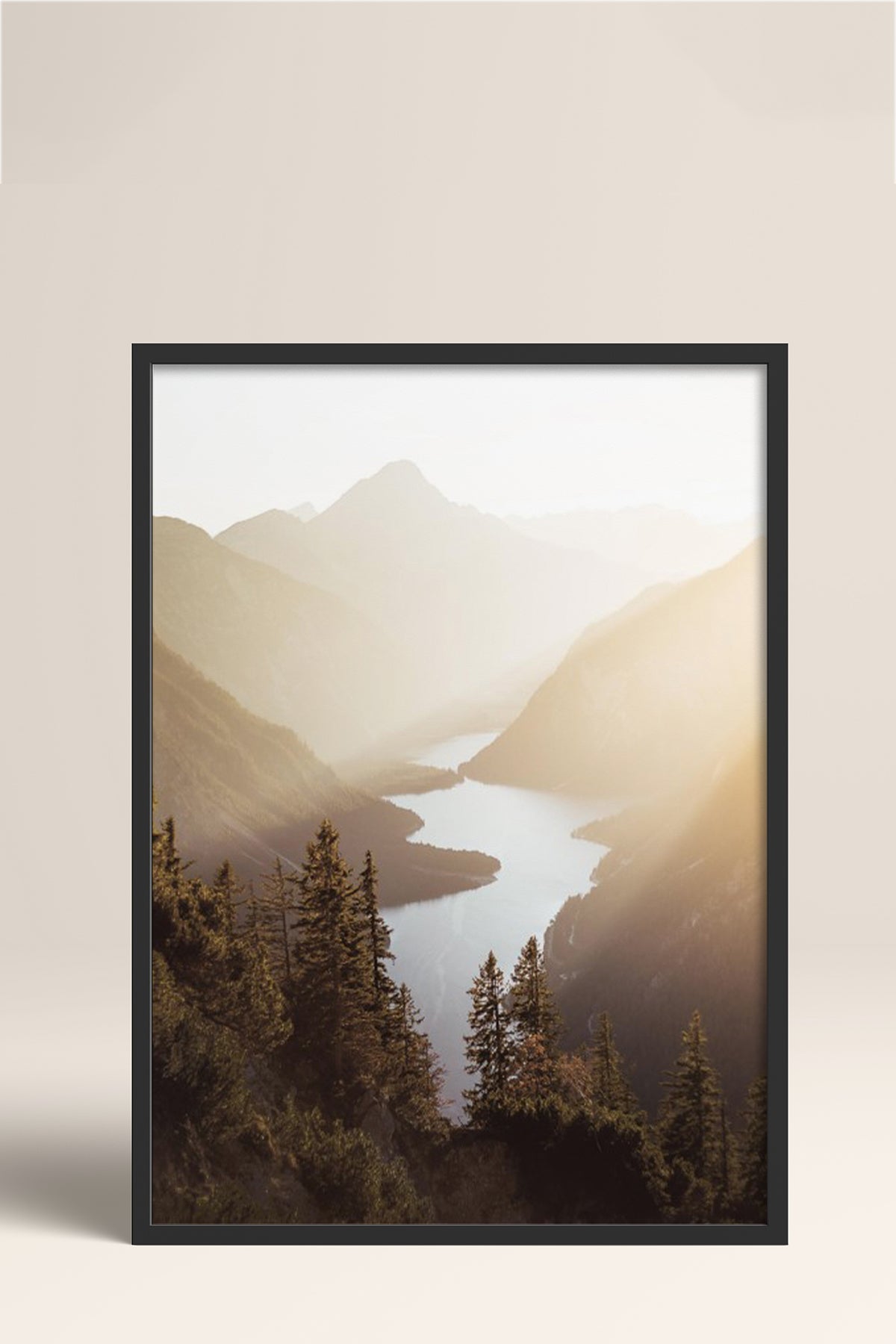 HOMEPACK Ahşap Çerçeveli Tablo Çerçeveli Poster Sanatsal Modern Duvar Dekoru BEK-8168