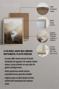 HOMEPACK Ahşap Çerçeveli Tablo Çerçeveli Poster Sanatsal Modern Duvar Dekoru BEK-8168