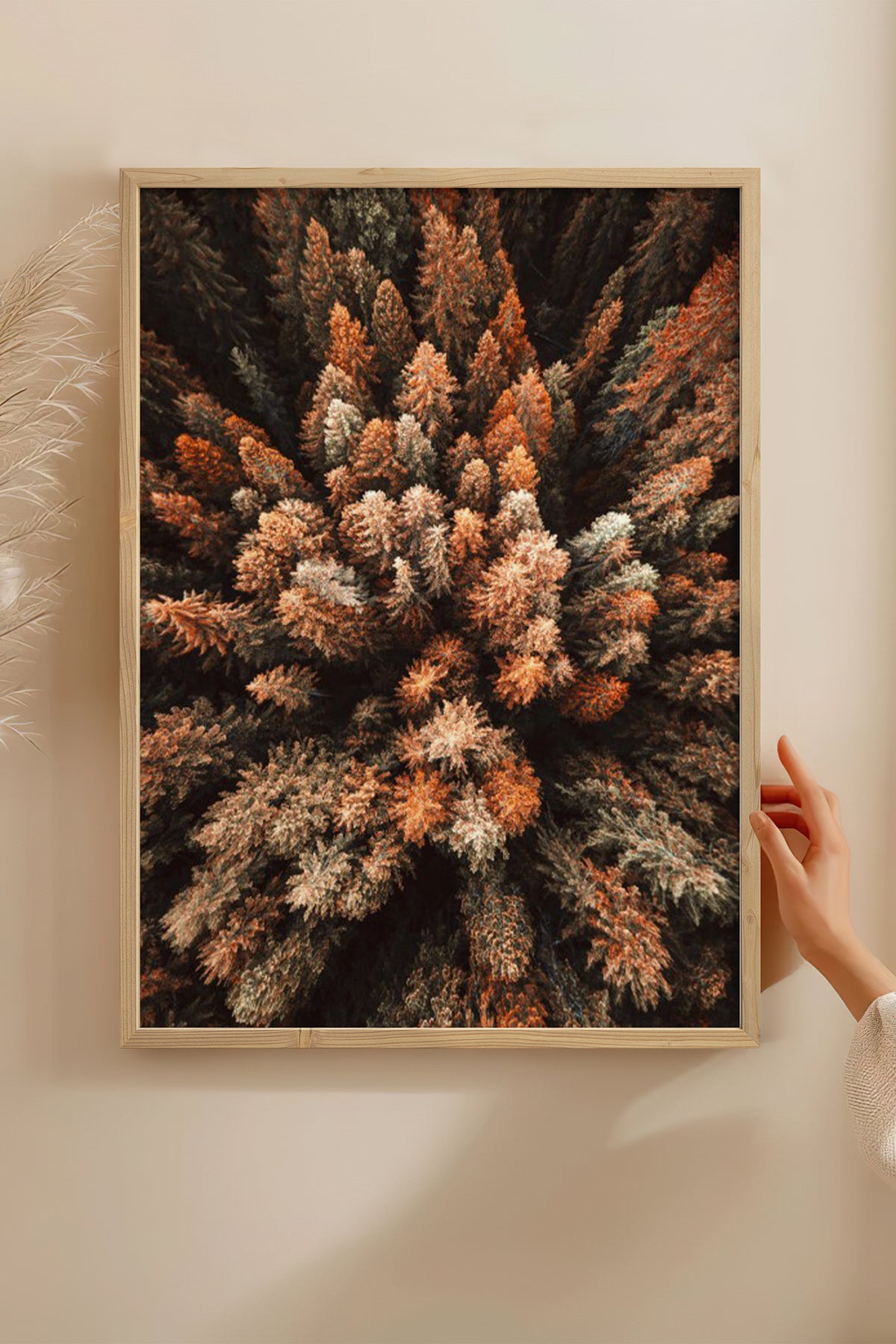 HOMEPACK Ahşap Çerçeveli Tablo Çerçeveli Poster Sanatsal Modern Duvar Dekoru BEK-8169