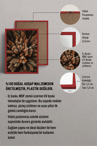 HOMEPACK Ahşap Çerçeveli Tablo Çerçeveli Poster Sanatsal Modern Duvar Dekoru BEK-8169