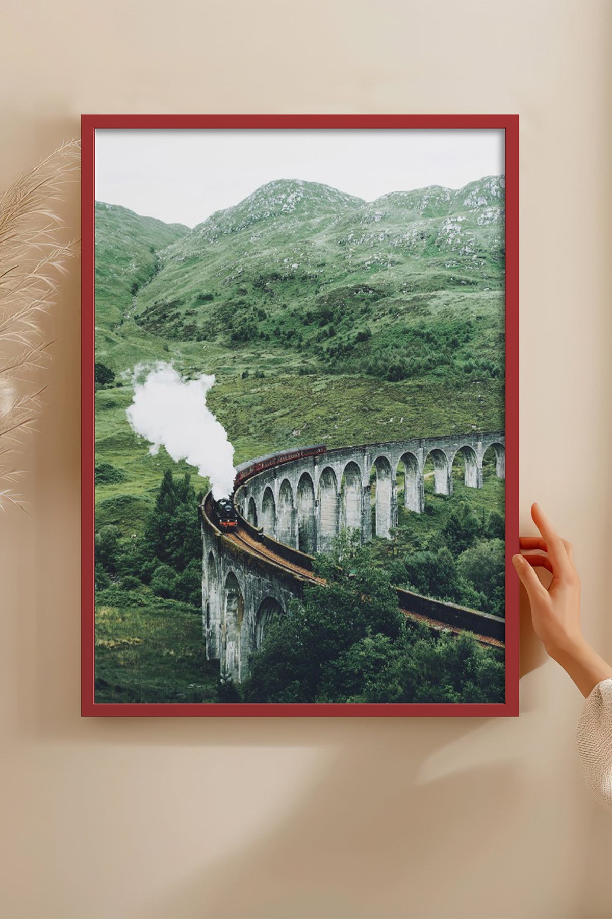 HOMEPACK Ahşap Çerçeveli Tablo Çerçeveli Poster Sanatsal Modern Duvar Dekoru BEK-8170