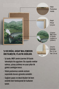 HOMEPACK Ahşap Çerçeveli Tablo Çerçeveli Poster Sanatsal Modern Duvar Dekoru BEK-8170