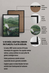 HOMEPACK Ahşap Çerçeveli Tablo Çerçeveli Poster Sanatsal Modern Duvar Dekoru BEK-8170