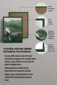 HOMEPACK Ahşap Çerçeveli Tablo Çerçeveli Poster Sanatsal Modern Duvar Dekoru BEK-8170