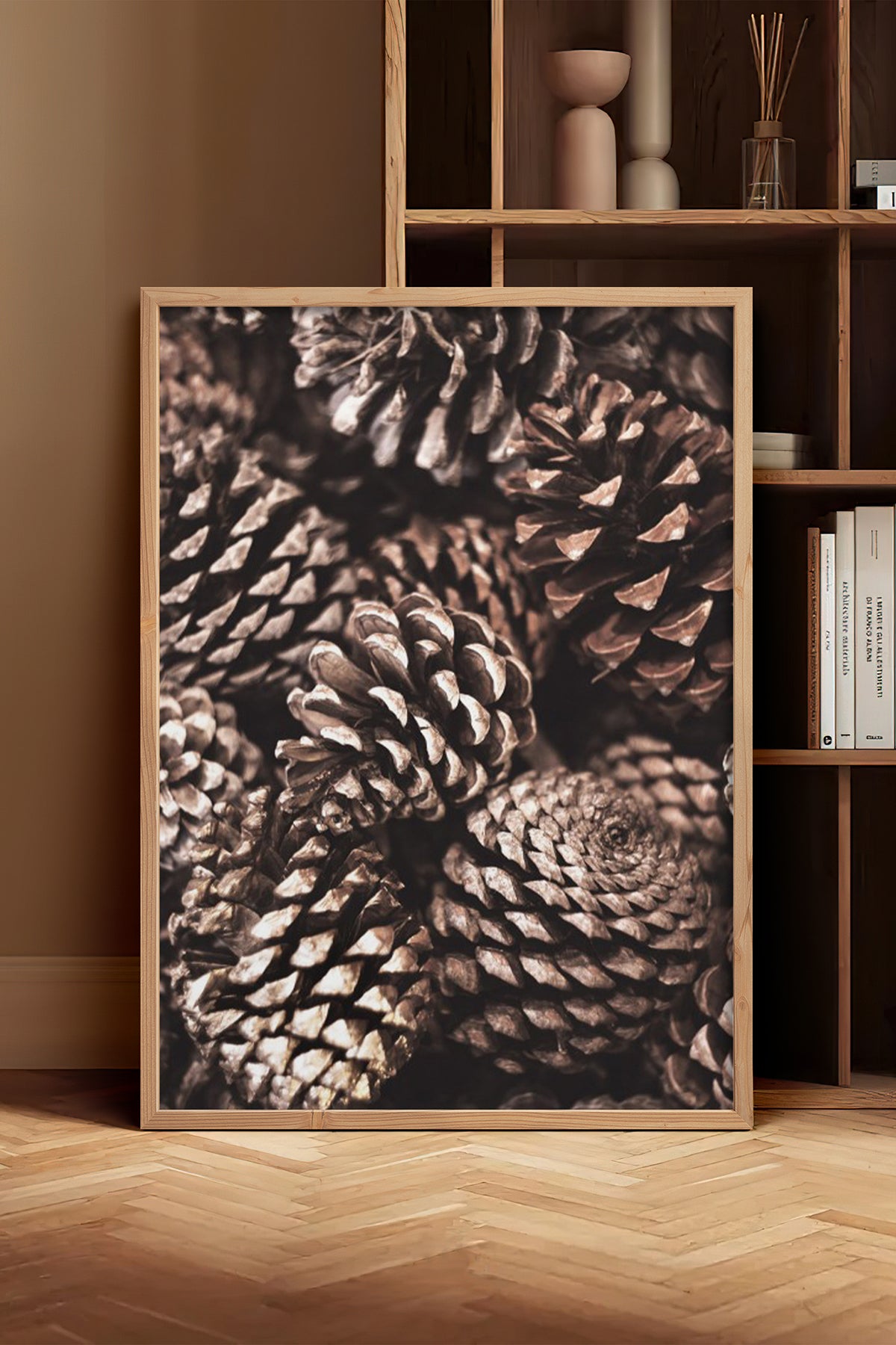 HOMEPACK Ahşap Çerçeveli Tablo Çerçeveli Poster Sanatsal Modern Duvar Dekoru BEK-8171