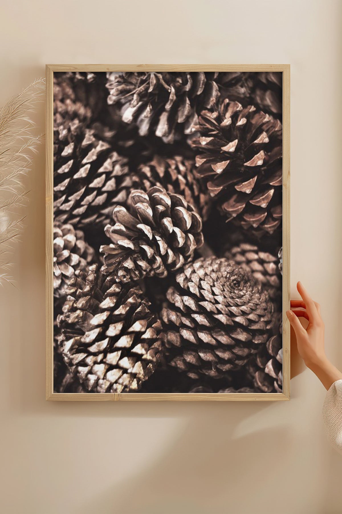 HOMEPACK Ahşap Çerçeveli Tablo Çerçeveli Poster Sanatsal Modern Duvar Dekoru BEK-8171