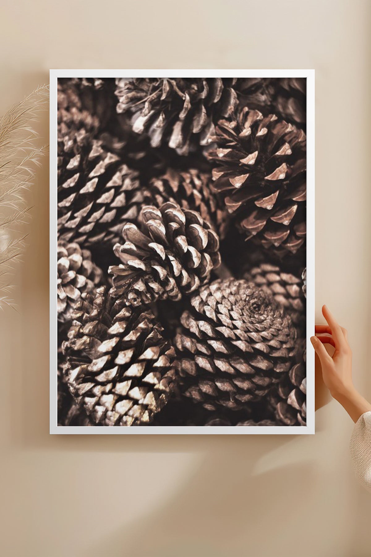HOMEPACK Ahşap Çerçeveli Tablo Çerçeveli Poster Sanatsal Modern Duvar Dekoru BEK-8171