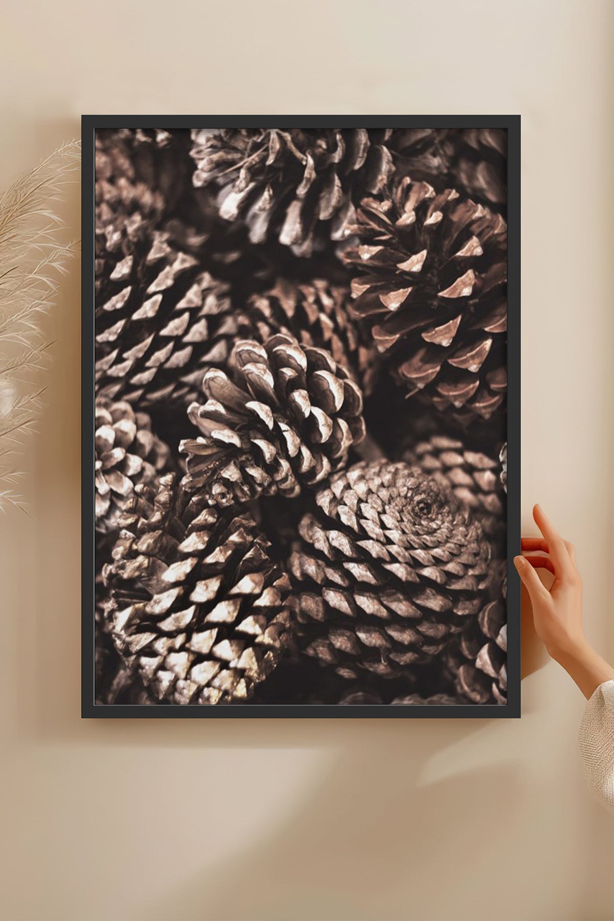 HOMEPACK Ahşap Çerçeveli Tablo Çerçeveli Poster Sanatsal Modern Duvar Dekoru BEK-8171
