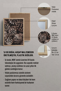 HOMEPACK Ahşap Çerçeveli Tablo Çerçeveli Poster Sanatsal Modern Duvar Dekoru BEK-8171